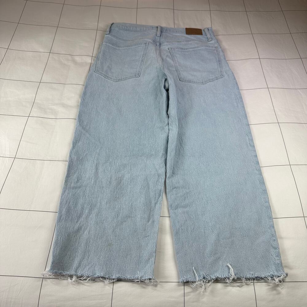 Madewell Jeans Womens 30 Blue Perfect Vintage Wide-Leg Crop Ward Light Raw Hem - Picture 3 of 14